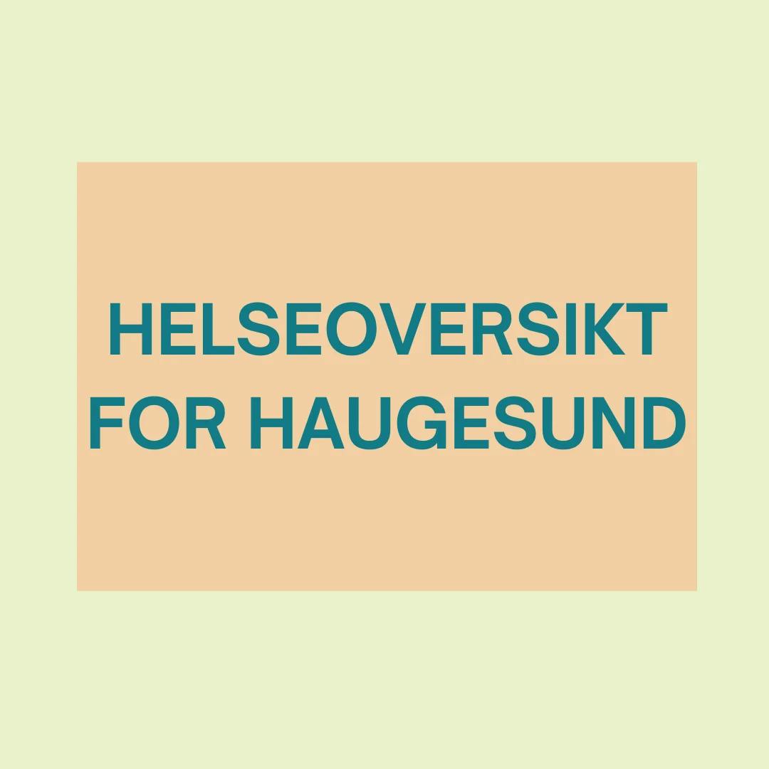 Helseoversikt for Haugesund