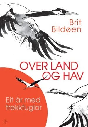 Omslag: "Over land og hav : eit år med trekkfuglar" av Brit Bildøen