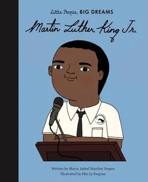 Omslag: "Martin Luther King, Jr." av Maria Isabel Sánchez Vegara