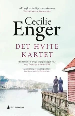 Omslag: "Det hvite kartet : roman" av Cecilie Enger