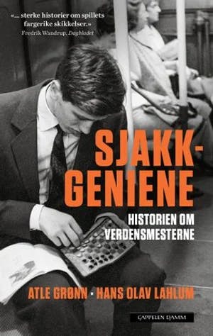Omslag: "Sjakkgeniene : historien om verdensmesterne" av Atle Grønn